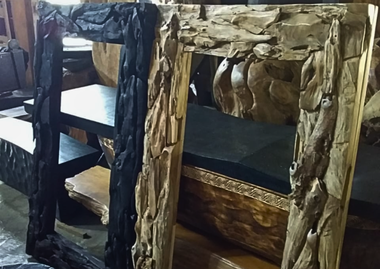 Miroir en teck - Aquiter