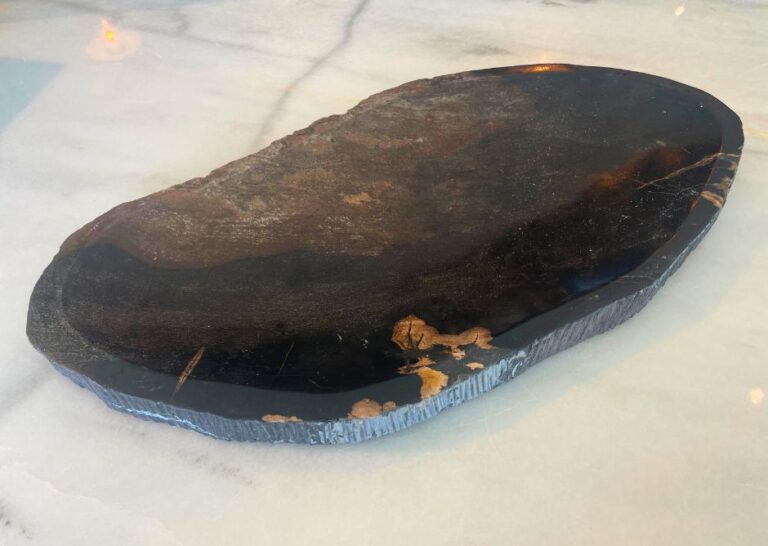 VIDE-POCHE EN BOIS PETRIFIE - AQUITER