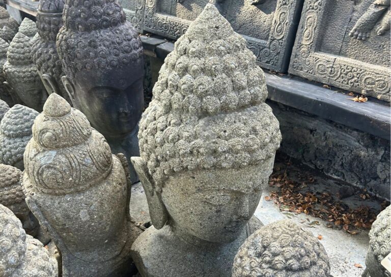 Tête Buddha en pierre 80cm - Aquiter