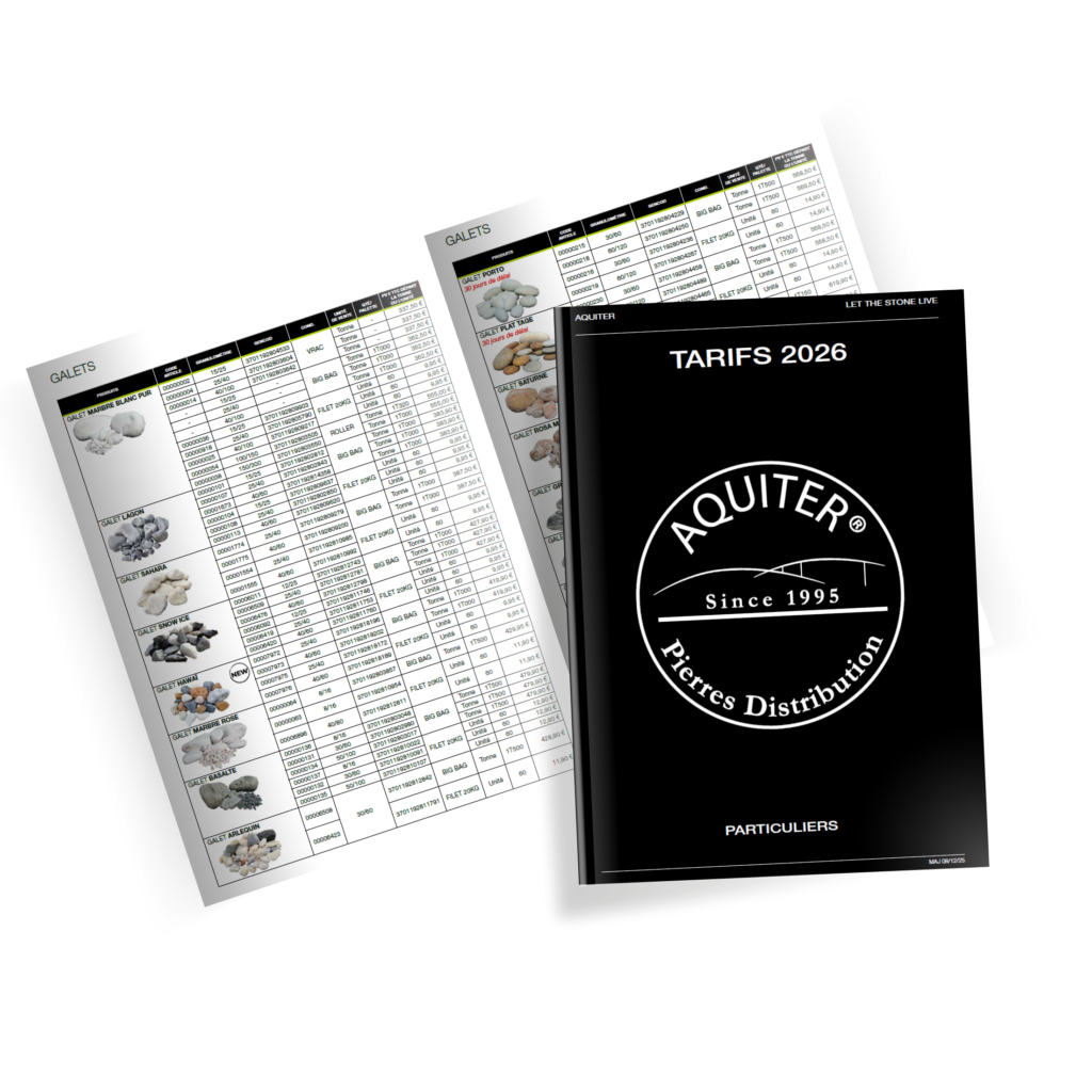 Tarifs & Catalogues Particuliers avec Aquiter Pierres Distribution